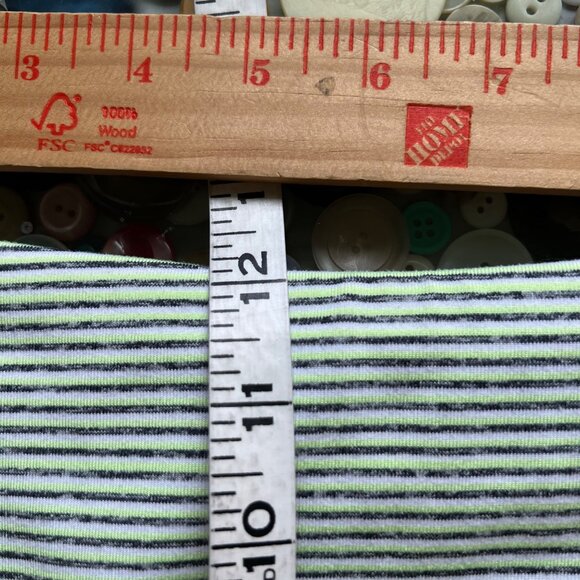 Zella Love Skort Size Medium Pull On Stripe Waist Athleisure Yoga Yellow Green - Picture 7 of 9